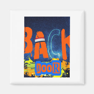 „Back Door Chemistry“-Design-Chiffon-Oberteil Magnet