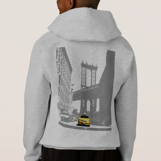 Back & Front Print New York City Nyc Kids Boys Hoodie (Rückseite)