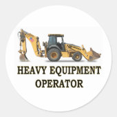 BACK HOE LOADER RUNDER AUFKLEBER (Vorderseite)