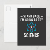 Back I'm Going To Try Science, im Going to t Postkarte (Vorne/Hinten)