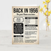 Back in 1956, 70th Birthday Card, Custom Name Karte (Gelbe Blume)