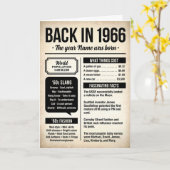 Back in 1966, Fun Facts, 60th Birthday Karte (Gelbe Blume)