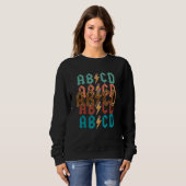 Back In Class ABCD Teacher ABCD Rocks Back To Scho Sweatshirt (Vorne ganz)