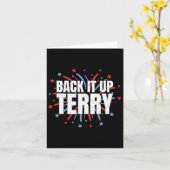 Back It Up Terry - Funny 4. Juli Feuerwerk Karte (Gelbe Blume)