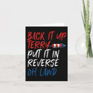 Back it up Terry setzen Sie es in umgekehrt Oh Law Karte
