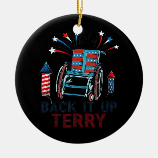 Back it up Terry setzen Sie es in umgekehrter Funn Keramik Ornament (Vorne)