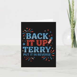 Back it up Terry setzen Sie es in umgekehrter Sonn Karte