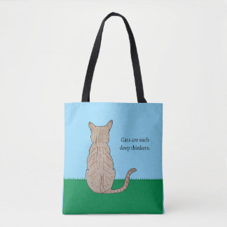 Back of Cat-Cats such deep thinkers Tasche