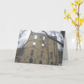 “Back of Oxford Mill Ruins” Christmas Card Karte (Gelbe Blume)