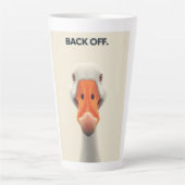 Back Off Goose – Lustiges Konfrontations-Tier Desi Milchtasse (Vorderseite)
