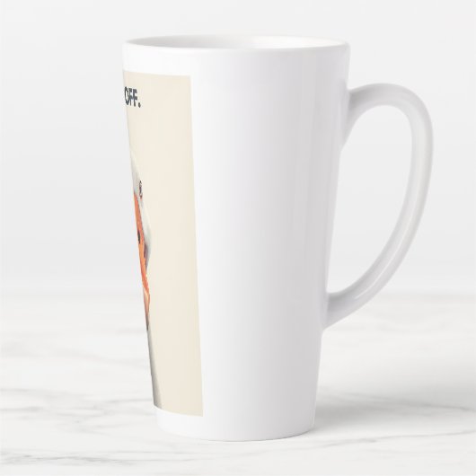 Back Off Goose – Lustiges Konfrontations-Tier Desi Milchtasse (Rechts)