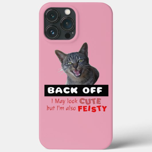 BACK OFF Niedliche Katze - Niedlich, aber lebhaft Case-Mate iPhone Hülle (Rückseite)