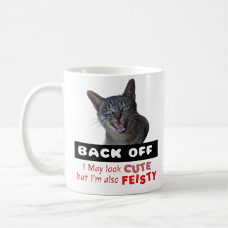 BACK OFF Niedliche Katze - Niedlich, aber lebhaft Kaffeetasse