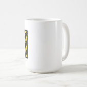 Back Off Warning Sticker - Bold Black & Yellow Kaffeetasse (VorderseiteRechts)