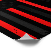 Back One Nation Under God American Flag Christian  Poster (Ecke)