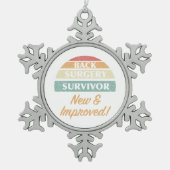 Back Operation Survivor Spaß Schneeflocken Zinn-Ornament (Vorderseite)