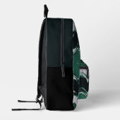 Back Pack (ao) - Zickzack in grüner Schrift Bedruckter Rucksack (Links)