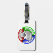 Back Pack & Luggage Tag mit Lederband Gepäckanhänger (Rückseite vertikal)