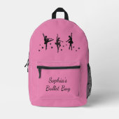 Back Pack zum Ballet-Design Bedruckter Rucksack (Vorderseite)