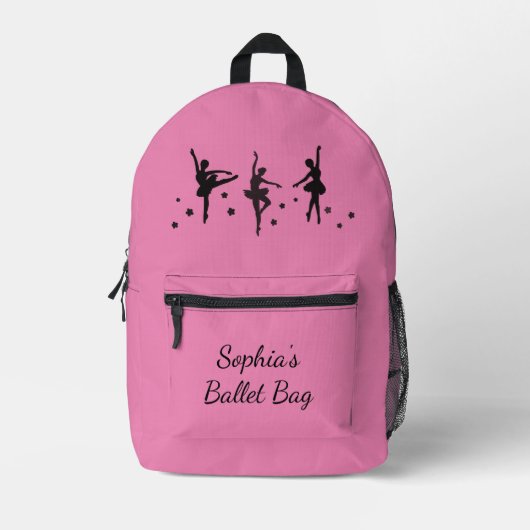 Back Pack zum Ballet-Design Bedruckter Rucksack (Vorderseite)