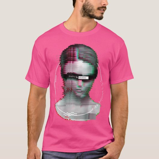 Back Print Techno Music Vaporwave Edm Party Raver T-Shirt (Vorderseite)