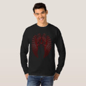 Back Red Demon Wings Goth Gothic T-Shirt (Vorne ganz)