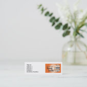 back_rethink, Name, Adresse 1, Adresse 2, Conta… Mini Visitenkarte (Stehend Vorderseite)