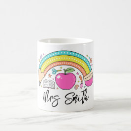 back School Rainbow Teacher Life Kaffeetasse