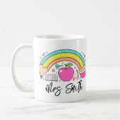 back School Rainbow Teacher Life Kaffeetasse (Links)