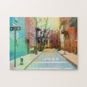 Back Street America Impressionistischer Pop Art Puzzle (Horizontal)