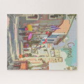 Back Streets of Cyprus Travel Poster Style Art Puzzle (Horizontal)