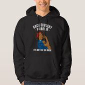 Back Surgery Warrior African American Women Black Hoodie (Vorderseite)
