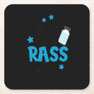 Back That Rass Up Icu Er Schwesternleben Notfall Rechteckiger Pappuntersetzer