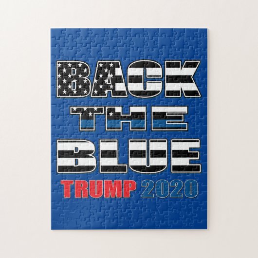 "Back The Blue" - Trump 2020 Puzzle (Vertikal)
