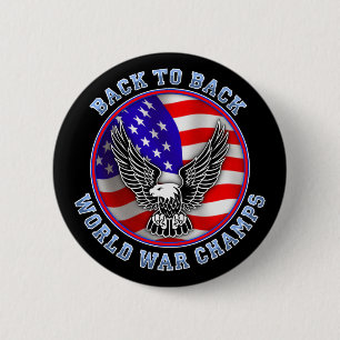 Back To Back Weltkriegs-Champions Button Abzeichen