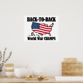 Back-to-Back WW Champs, USA Shape Poster (Küche)