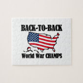Back-to-Back WW Champs, USA Shape Puzzle (Horizontal)