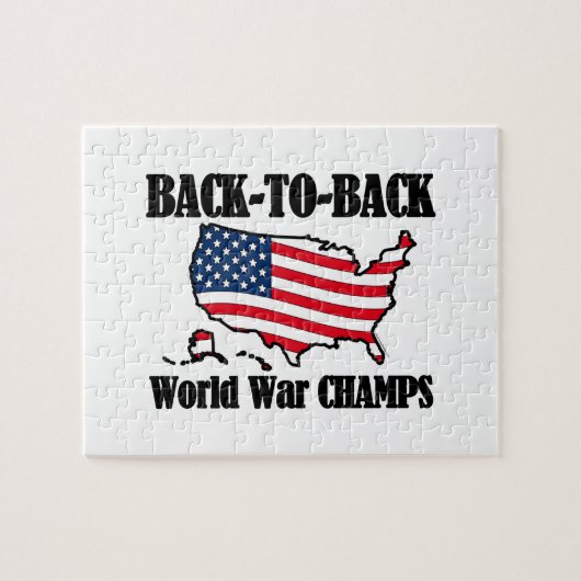 Back-to-Back WW Champs, USA Shape Puzzle (Horizontal)