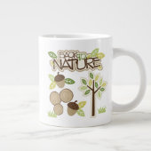 Back to Natur with Tree and Acorns Jumbo-Tasse (Rechts)