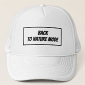 "Back to Nature Mode Truckerkappe (Vorderseite)