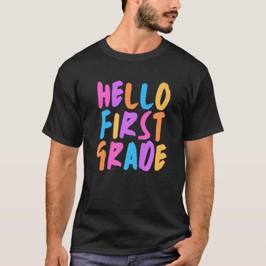 Back To School  1st Grade  First Day Teacher T-Shirt (Vorderseite)