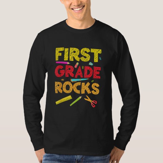Back To School 1st Grade Rocks Student Teacher Tea T-Shirt (Vorderseite)