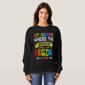Back To School 1st Grade Where The Adventure Begin Sweatshirt (Vorne ganz)