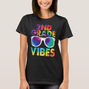 Back To School 2nd Grad Vibes Tie Dye Second Grad T-Shirt