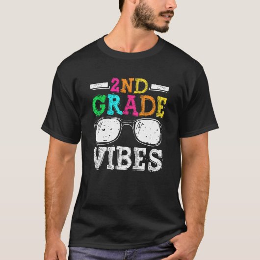 Back To School 2nd Grade Vibes    First Day Teache T-Shirt (Vorderseite)