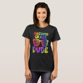 Back To School 2nd Second Grade Dude Tie Dye Sungl T-Shirt (Vorne ganz)