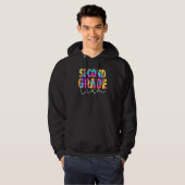 Back To School 2nd Second Grade Team Tie Dye Teach Hoodie (Vorne ganz)
