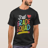 Back To School 3rd Grade Squad Third Grade Teacher T-Shirt (Vorderseite)