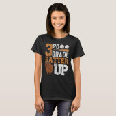 Back To School 3rd Grade Students Baseball Batter T-Shirt (Vorne ganz)