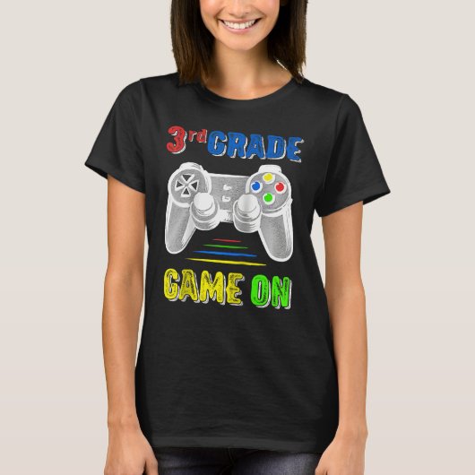 Back to School 3rd Third Grade Gamer Video Game K T-Shirt (Vorderseite)